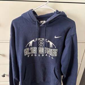 Vintage Nike Football Graphic Center Swoosh Pullover Hoodie
